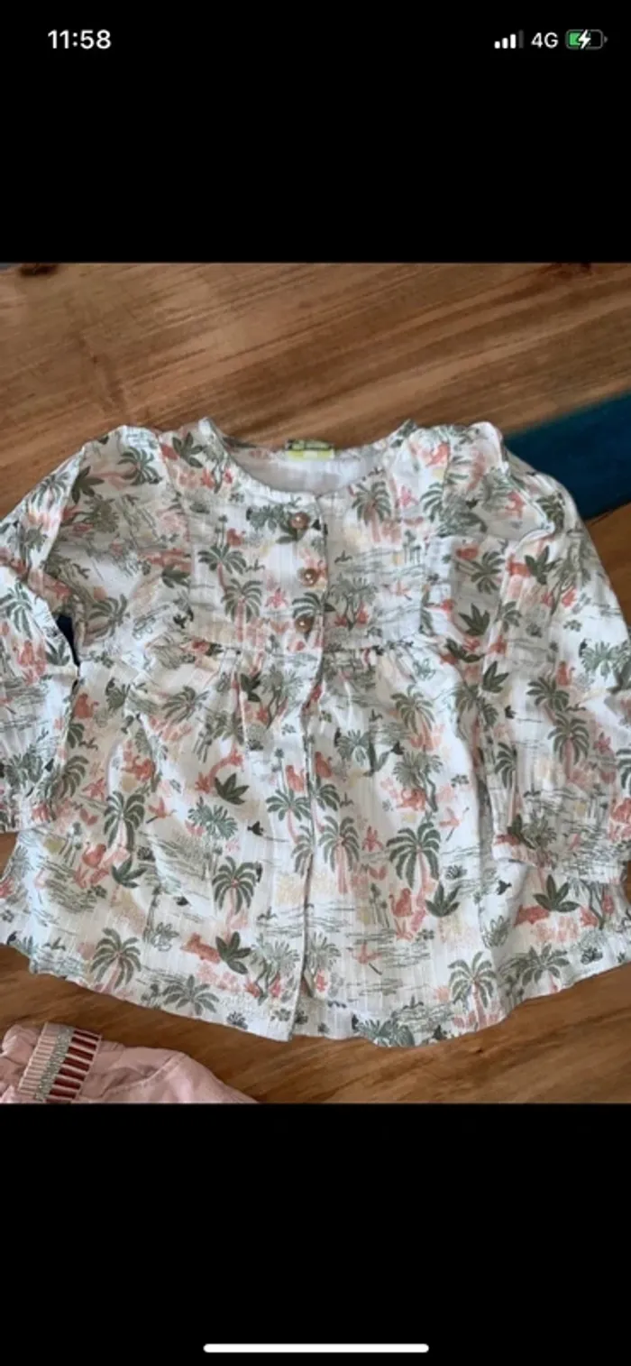 Ensemble pantalon blouse tape à l’œil taille 18 mois - photo numéro 3