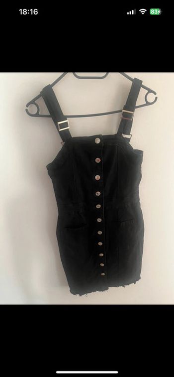 Robe salopette noire en jean – taille 38