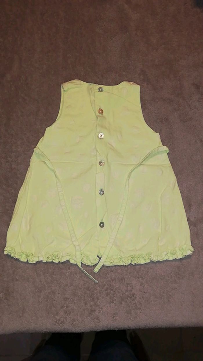 Robe vert clair 6 mois fille grain de blé - photo numéro 4