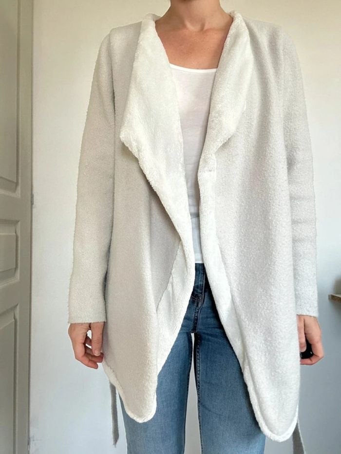 Rougegorge Gilet hiver gris clair – Taille 36 – Très bon état - photo numéro 6