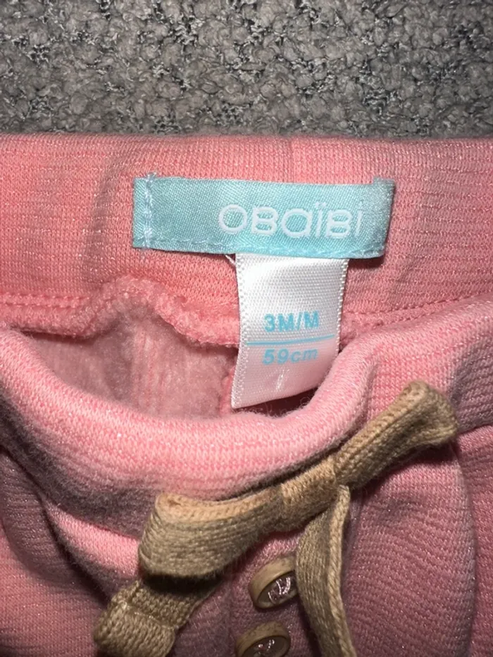 Pantalon legging chaud fourré molletonné rose irisée Obaïbi - photo numéro 2