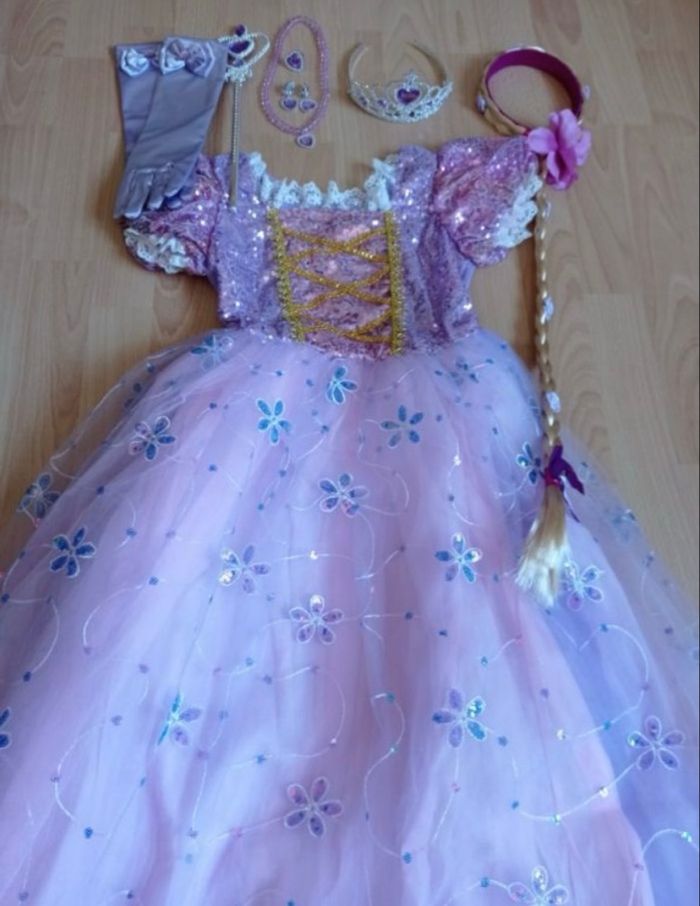 Déguisement princesse raiponce paillette 5-6ans - photo numéro 5