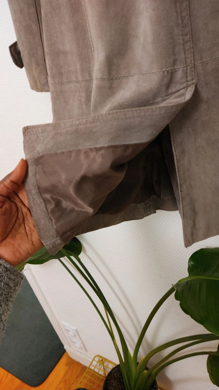 Manteau long en cuir daim - photo numéro 11