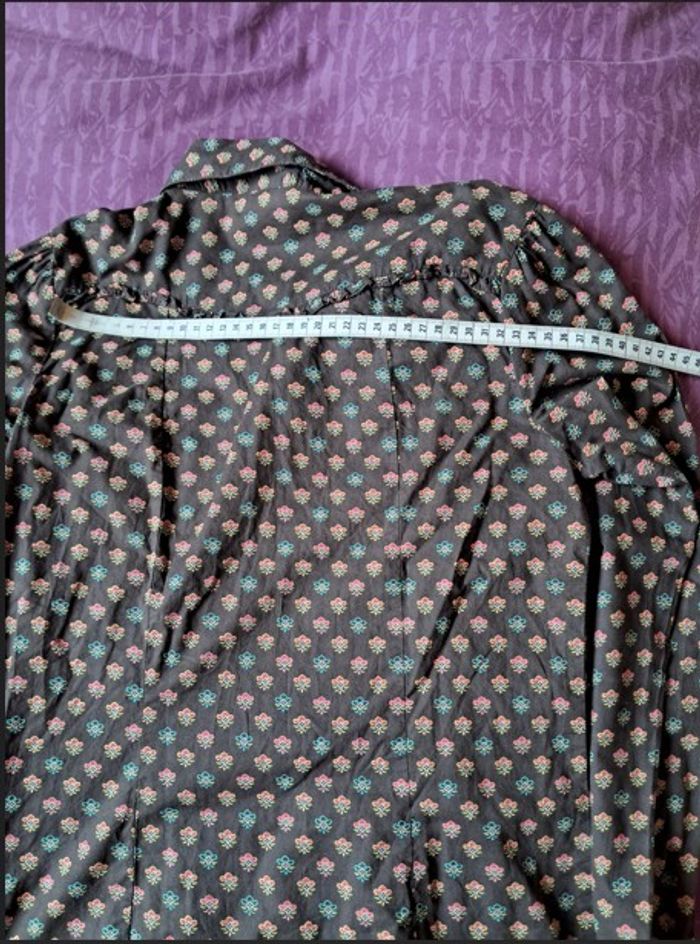 Chemise Gap Kids, taille 34 - 36, marron à motifs - photo numéro 4