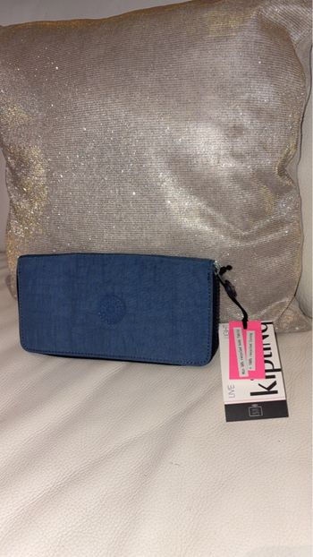 Kipling - Portefeuille "Money World" - Neuf avec Étiquette - Bleu
