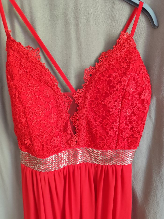 Robe longue rouge pour occasion taille M neuve - photo numéro 2