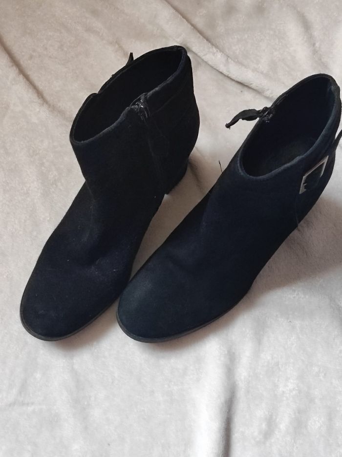 Bottines noires cuirs velour taille 38 - photo numéro 4