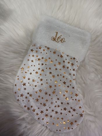 Chaussette noel personnalisée leo