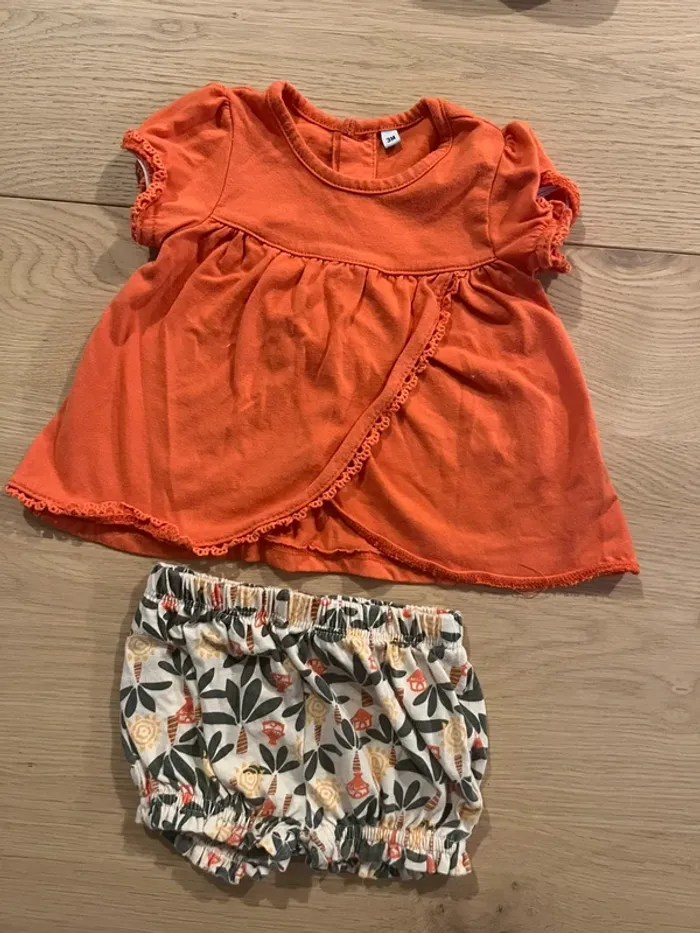 Ensemble short + t-shirt - 3 mois