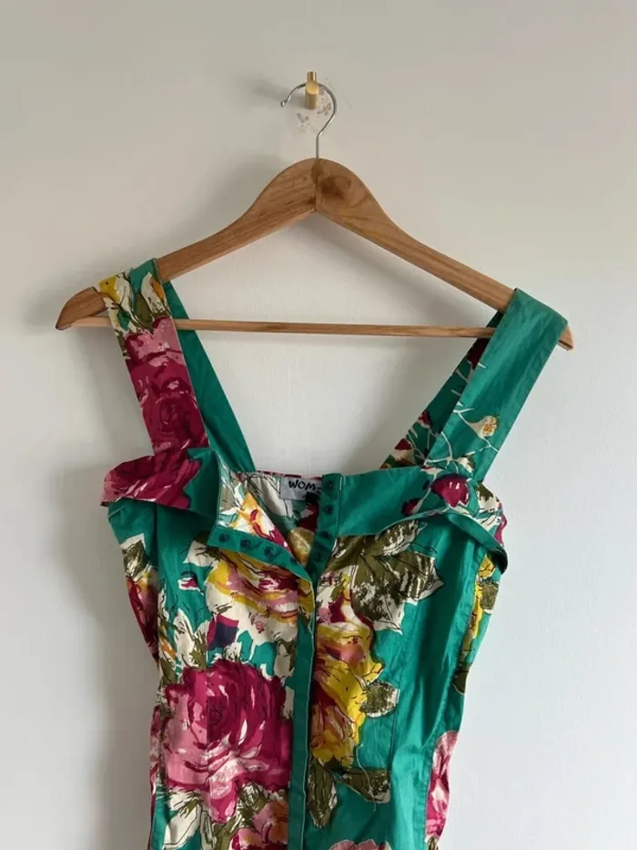 Robe verte fleurie - photo numéro 3