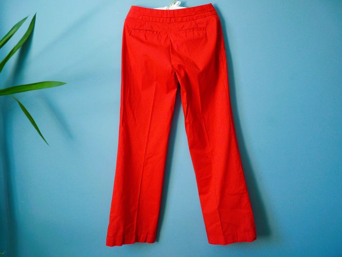 Pantalon Femme MEXX 36 S TBE Rouge rayures blanc revers - photo numéro 5