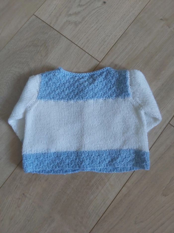 Brassière/gilet fait main mixte garçon/fille 3 mois (78) - photo numéro 2