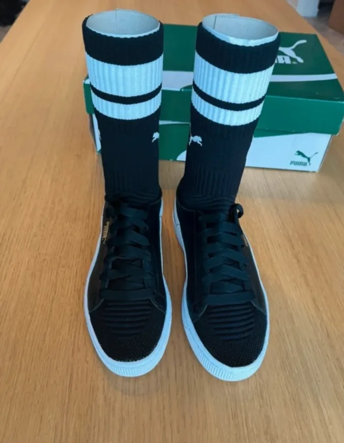 Puma Basket Sock EvoKnit noir et blanches taille 36 - photo numéro 3