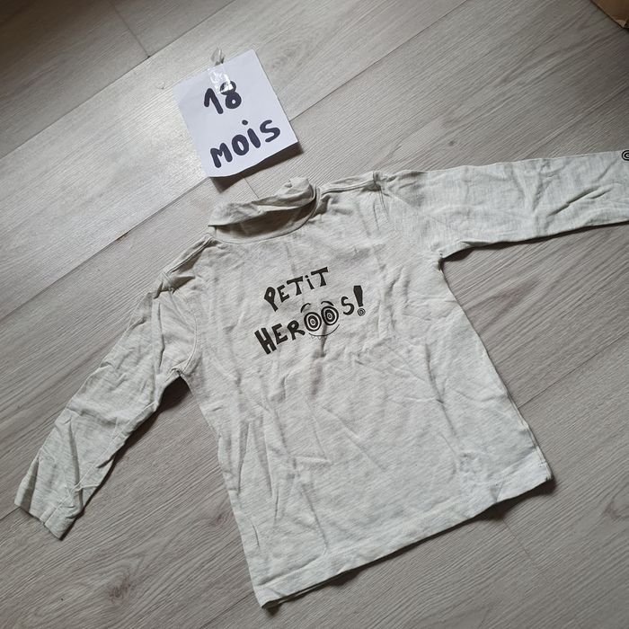 Maillot t-shirt sous pull 18mois garçon
