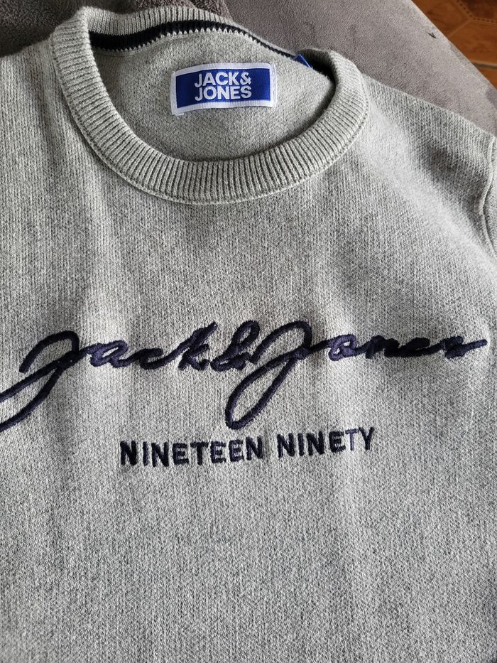 Pull gris jack & Jones 12 ans - photo numéro 2