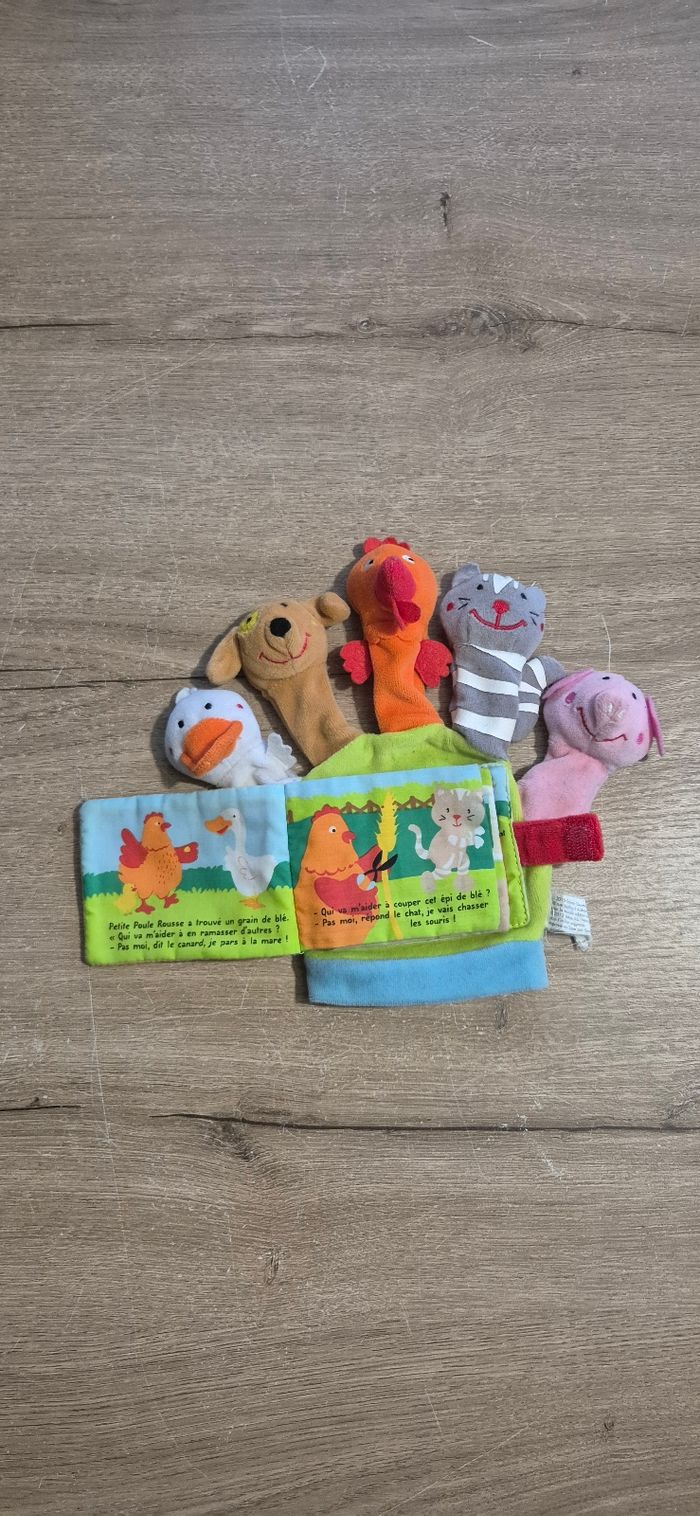 Livre gant marionnette Petite poule rousse - photo numéro 3