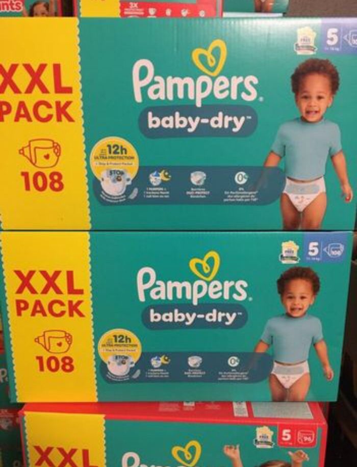 216 couches Pampers baby dry taille 5
