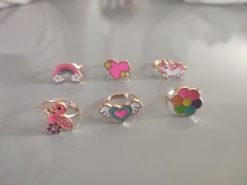 Lot de 6 bagues enfant