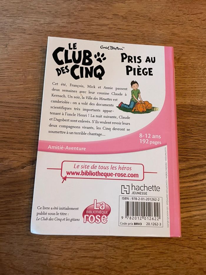 Livre La bibliothèque Rose Le club des cinq pris au piège - photo numéro 3