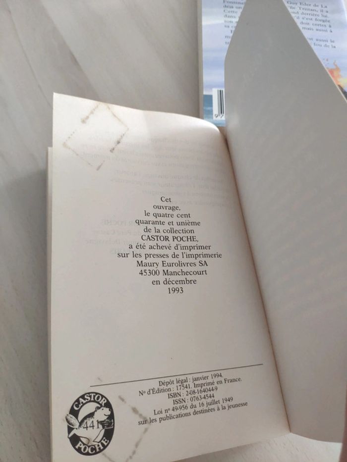 Lot deux livres jeunesse Failler l'ombre du vétéran seigneur de l'île Tristan Castor poche senior - photo numéro 4