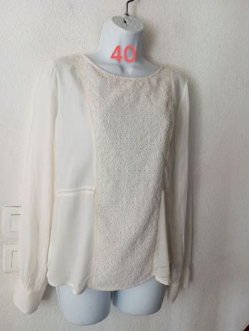 Blouse fluide dos boutonné femme.40