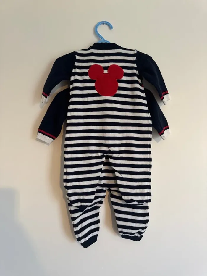 Lot de deux combinaisons pour jumeaux Mickey naissance - photo numéro 2