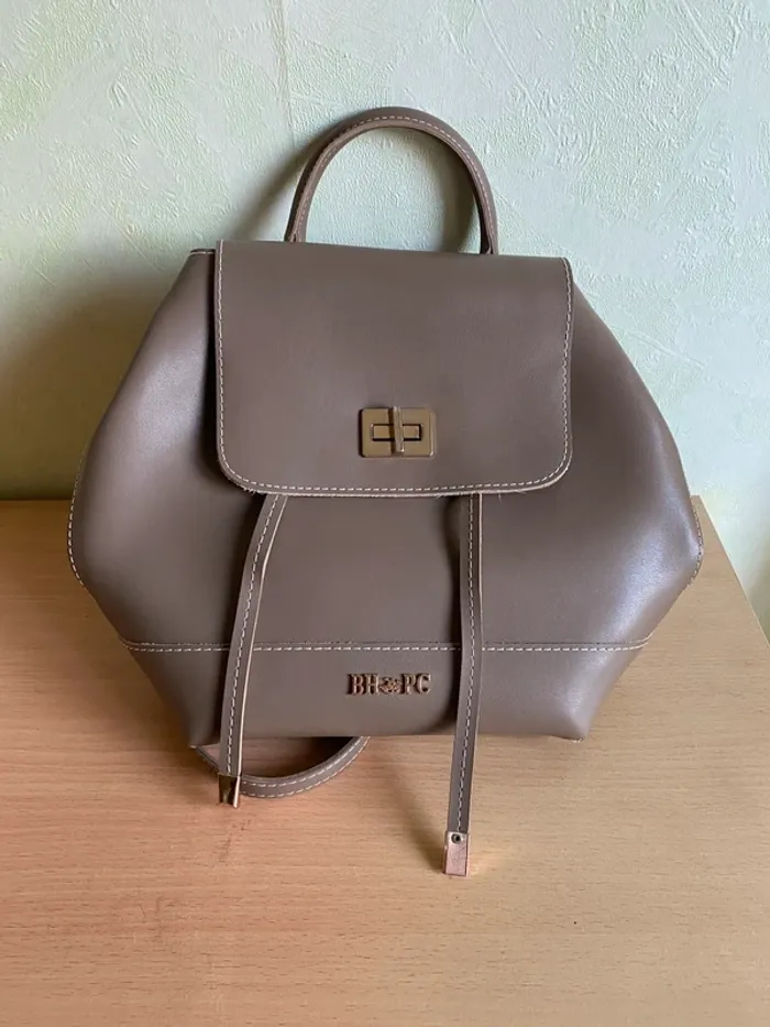 Sac à dos 26x23x9 Taupe Bevely Hills Polo Club - photo numéro 5