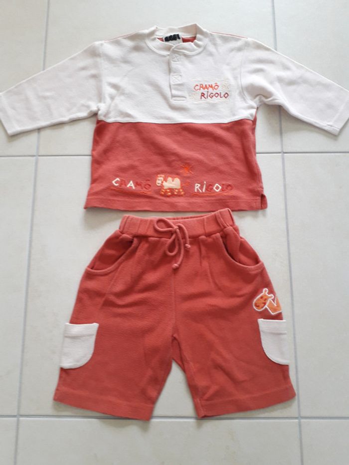 Ensemble t-shirt + short - 18 mois