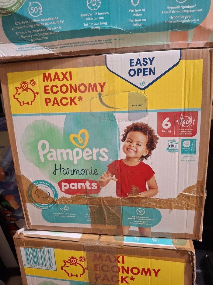 2 paquets Pampers Harmonie Pants taille T6