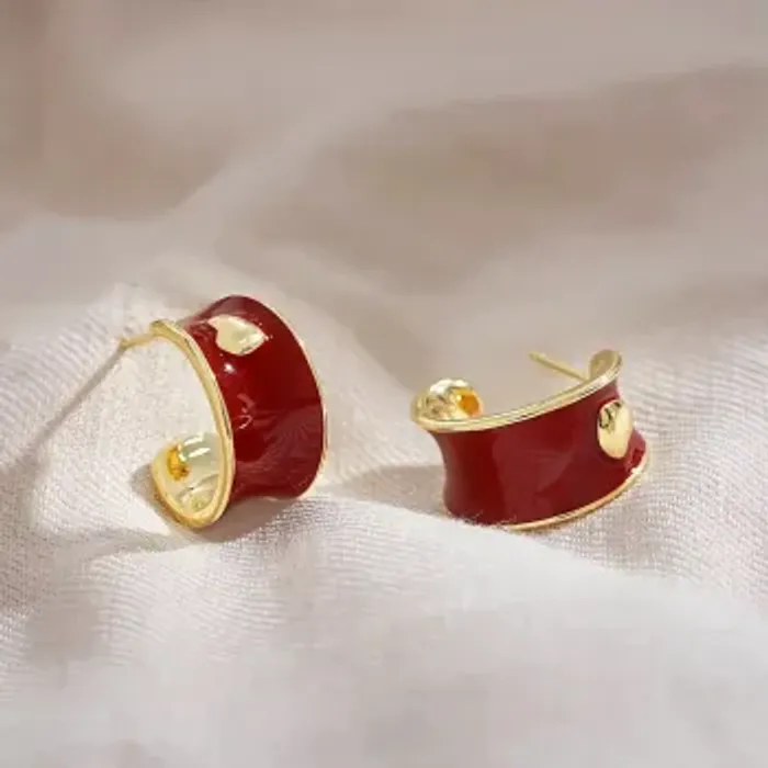 Boucles d’oreilles en émail et argent fabrication artisanale