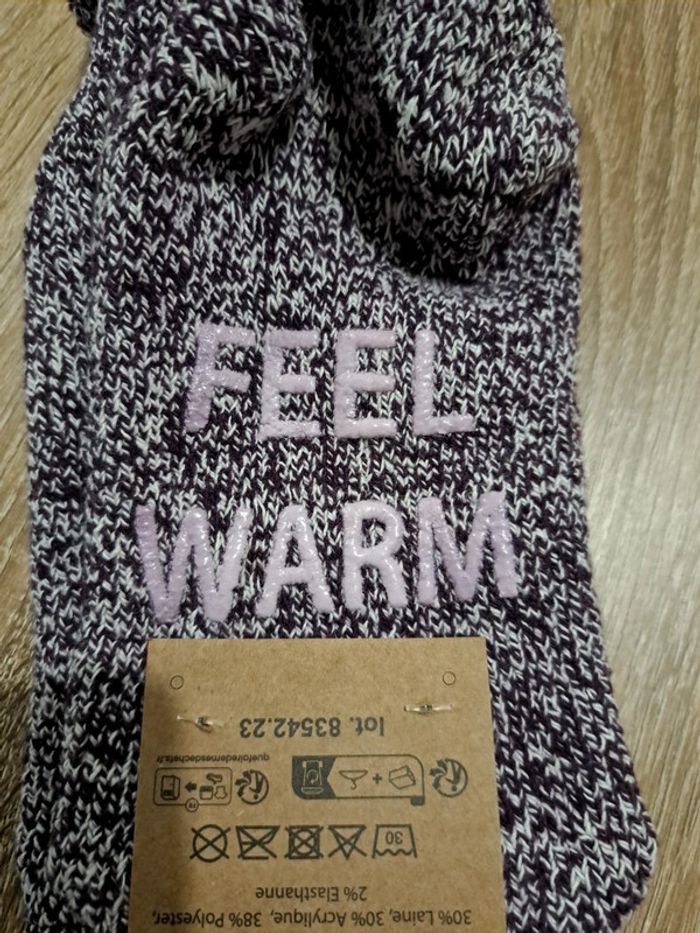 Chausettes anti-dérapantes violettes 35/38 - photo numéro 6