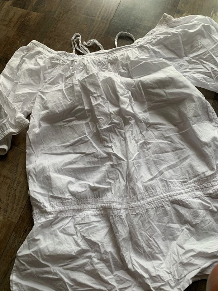 Blouse manches courtes épaules dénudées - photo numéro 8