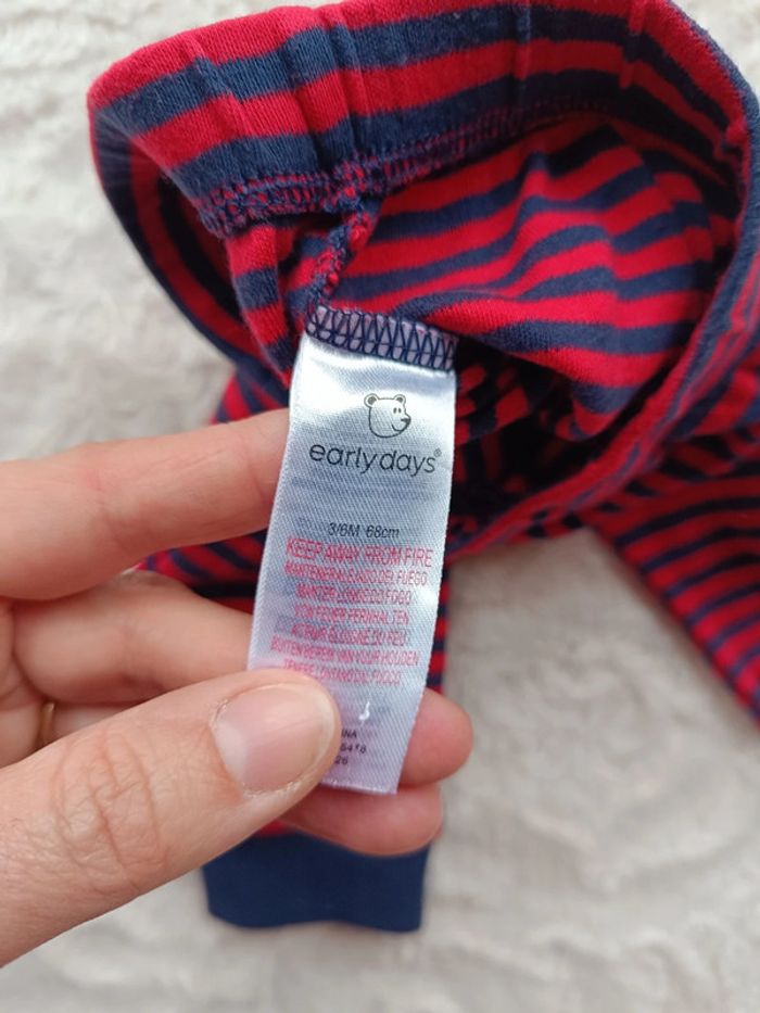 Pantalon sarouel legging rayé Garçon 3/6 mois Early days 100% coton - photo numéro 6