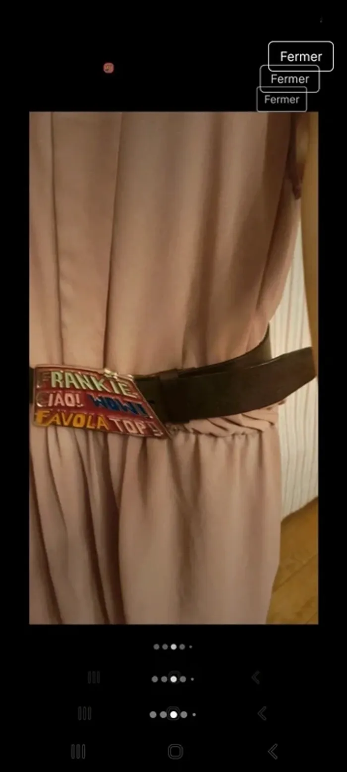 Ceinture Marron cuir Frankie Morello Milano 85cm - photo numéro 3