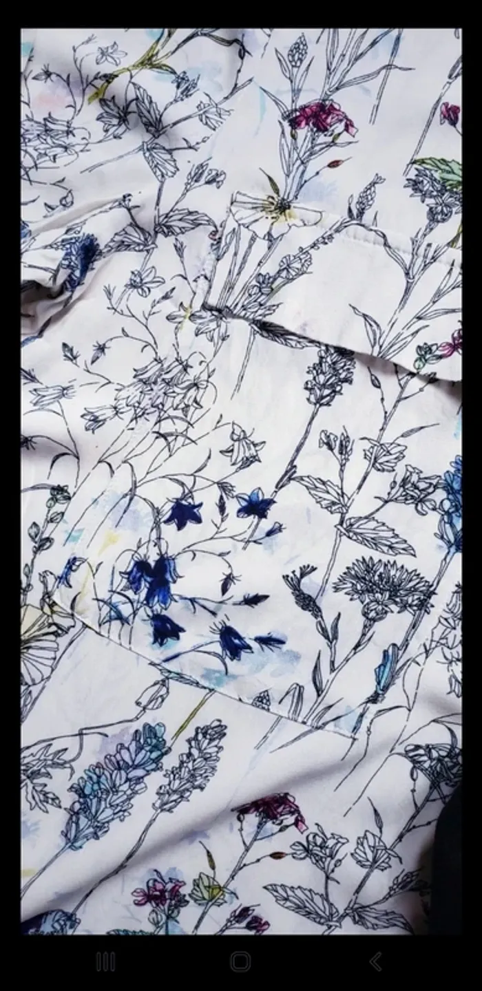 Robe chemise ample H&M fleurie floral femme printemps été - photo numéro 5