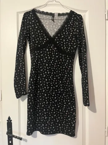 robe longue noir shein taille S