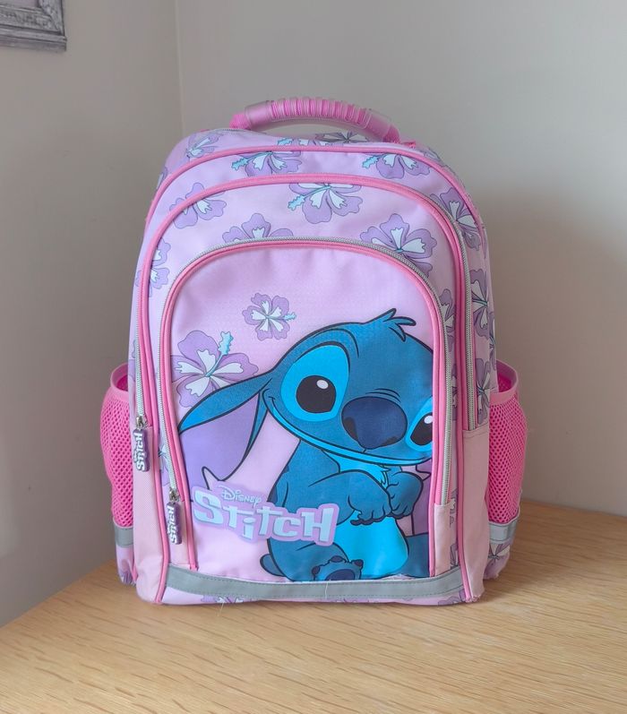 🌿 Grand sac à dos - 42 cm - 3 compartiments - Stitch 🌿