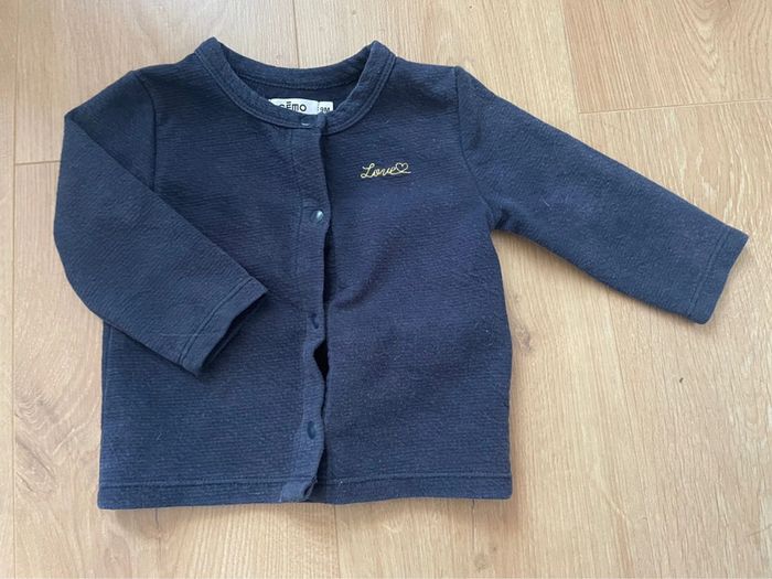 Gilet marine bébé 9 mois