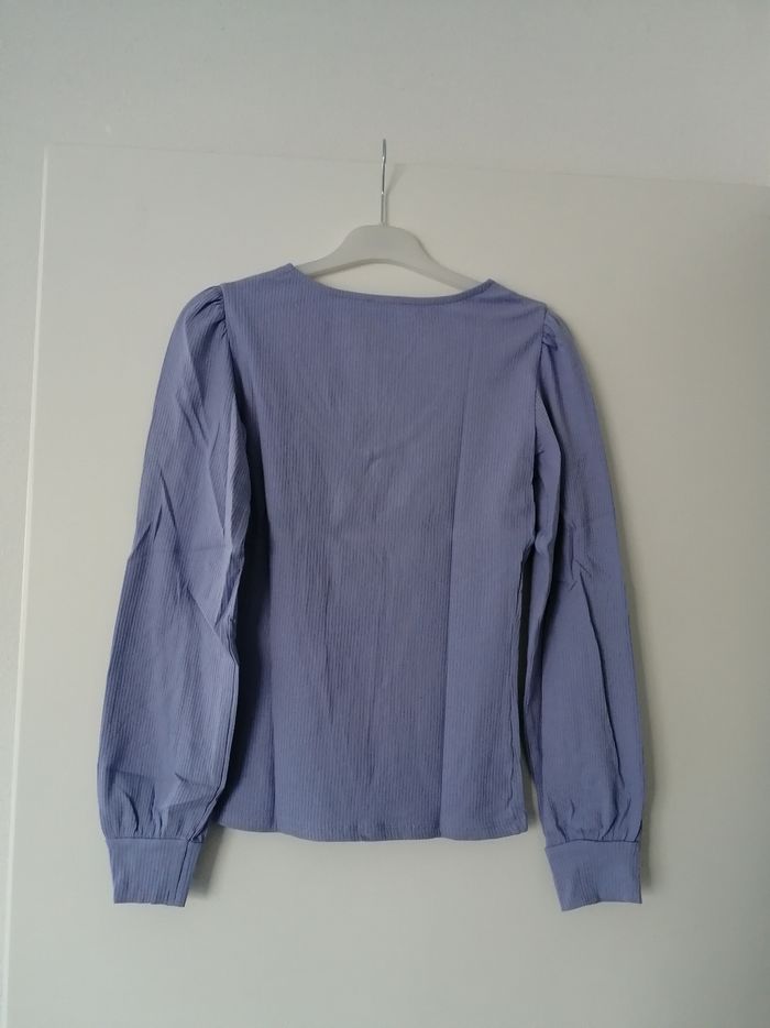 Tee shirt manches longues violet pâle Cache Cache taille S neuf - photo numéro 3