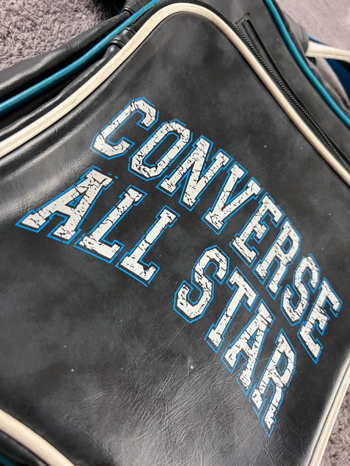 Sacoche Bandoulière Converse Vintage USA – Noir Bleu Années 2000 - photo numéro 5