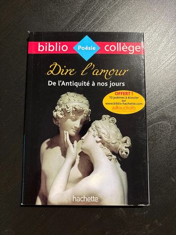 Livre Dire l’amour de l’Antiquité à nos jours