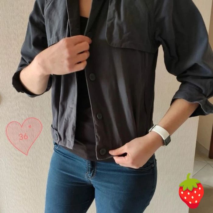Joli veste paletot gris bleu 36 - photo numéro 5