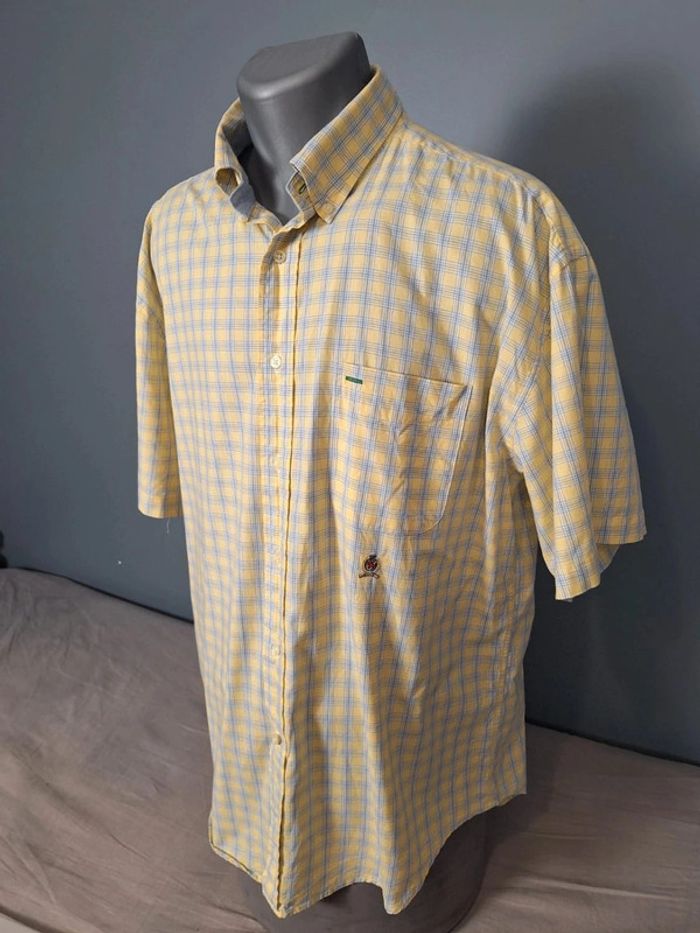 Chemise tommy hilfiger vintage homme jaune a carreaux - taille XL / brodé (499) - photo numéro 4