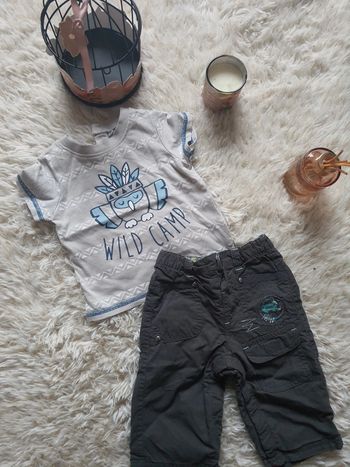 🌺 ensemble pantalon + t shirt bébé garçon 6 mois