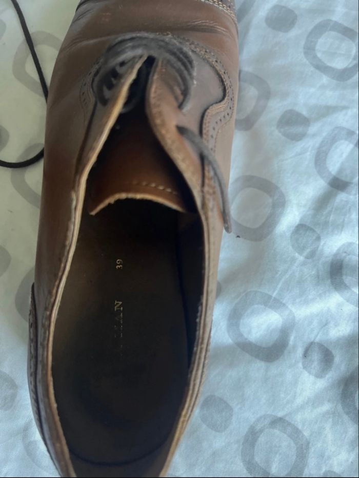 Chaussure de costume en cuir Zara taille 39 - photo numéro 4