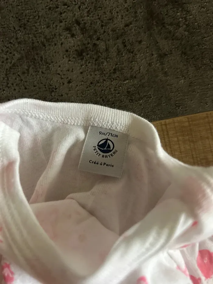 Body manches longues bébé fille, petit bateau 9 mois - photo numéro 3