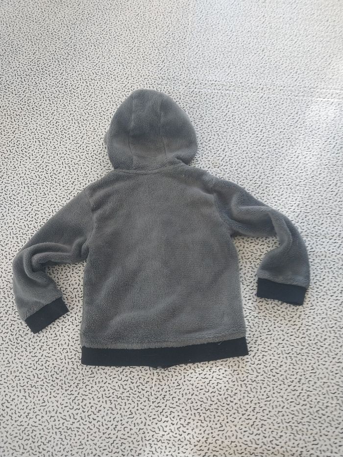 Sweat zippé Disney Mickey 5 ans gris polaire capuche chaud mixte - photo numéro 4