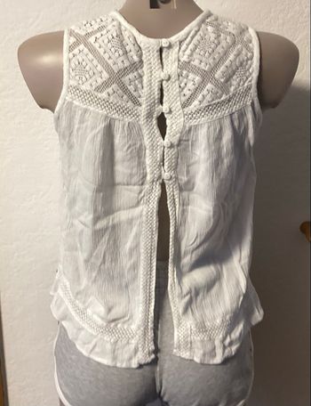 Top crèpe boutonné dos S