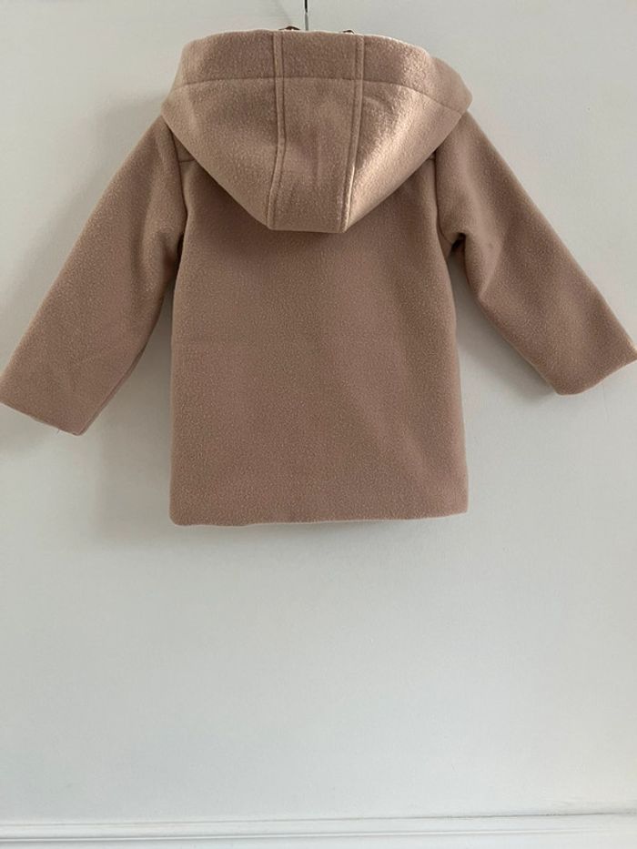 Duffle-coat / manteau beige avec boutons marron et capuche - Taille 24 Mois / 3 Ans - photo numéro 9