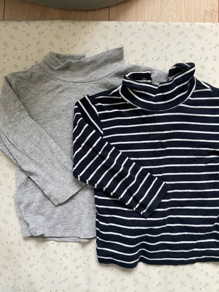 Lot 2 sous pull Vertbaudet 12 mois - photo numéro 2